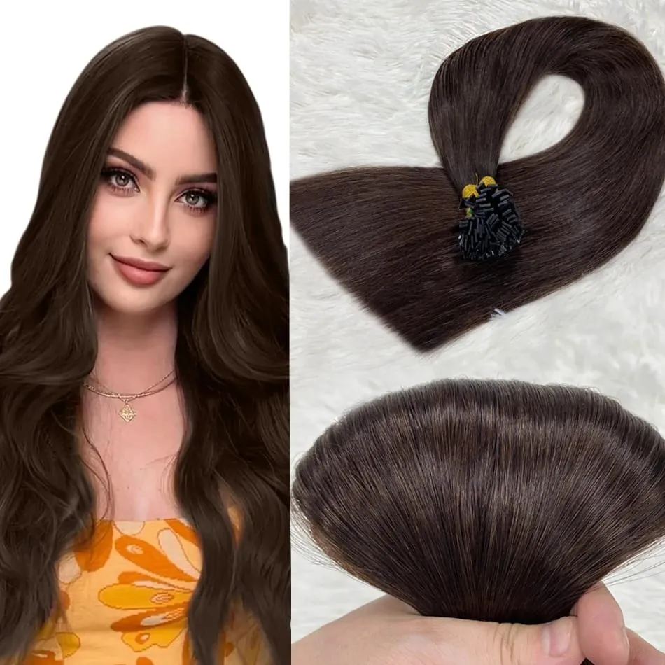Remy Hair 30 Inch Real Remy Flat Tip Human Hair Extension Silky Straight Dark Brown Pre Bonded Keratin Fusion Hair 50 Strands — image 15