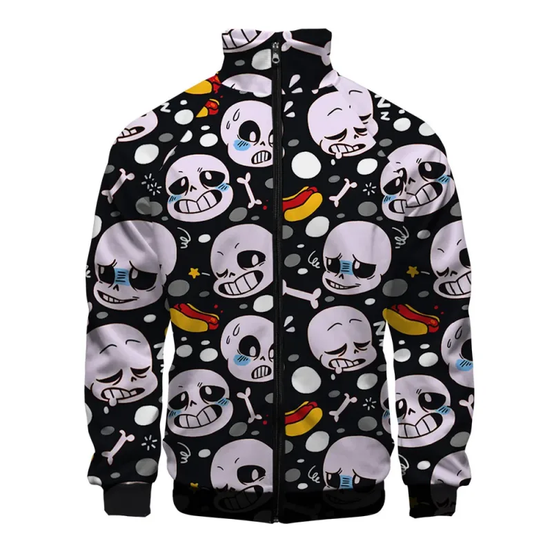 Luxury Popular Sans Undertale 3D Print Zipper Raglan Jacket Windbreaker Boys/Girls Comfortable Stand Collar Jackets Coats — image 25