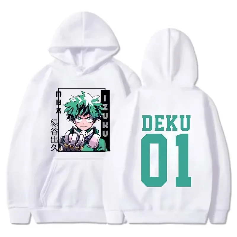 My Hero Academia Hoodie Deku Anime Streetwear Graphic Print Unisex Men Women Oversized Casual Sweatshirts Long Sleeve