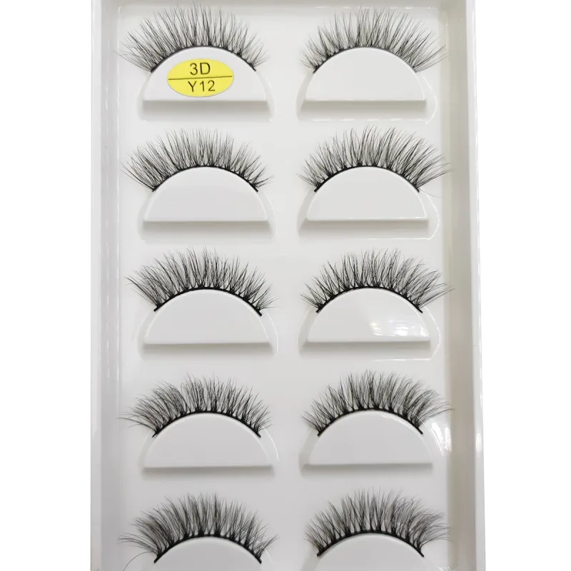 5 pares de pestañas postizas de visón 3D naturales suaves y esponjosas pestañas postizas de ojos maquillaje pestañas belleza gato Cilios 9 estilos — image 9