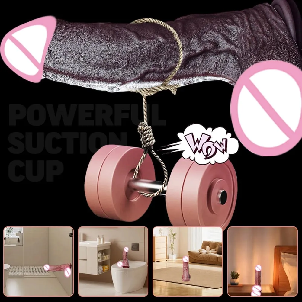 New Realistic Soft Double Silicone Big Dildo Vaginal Masturbation Suction Cup Porn Dick Woman Anal Sex Toy 2Colors Penis 6 Sizes