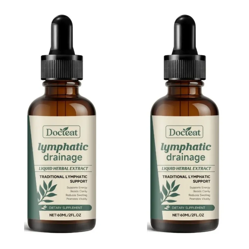 Lymphatic Drainage Drops 60ml Help Bloat Relief Immune System Health Extract with Cleavers Red Clover Stillingia Prickly Ash — image 8