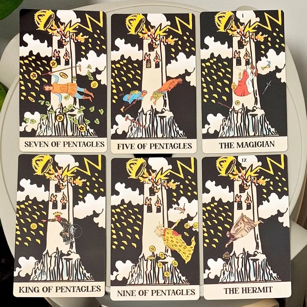 Tower Takeover Tarot Deck in Rigid Box Unique 79-Card Tarot Set for Transformation & Liberation 12*7cm Double-embossed — image 5