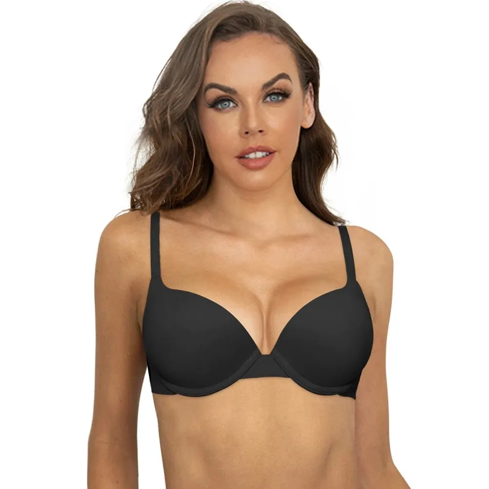Varsbaby 2pcs push up bra thong set everyday bra seamless underwear plus size lingerie set for ladies — image 2