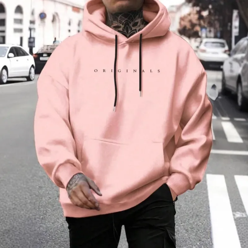 Trendy, Casual, Fashionable, Loose, ORIGINALS Letter Printed Long-Sleeved Men's and Women's Hooded Sweatshirt, Warm Pullover — image 8