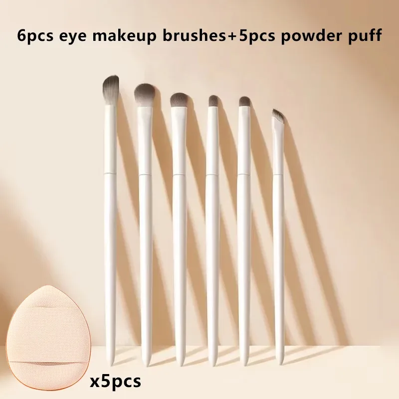 5/6/8/10pcs Natural Eye Makeup Brushes Set Detail Eyeshadow Contouring Brush Ultra Soft Blending Eyeliner Brow Brush Makeup Tool — image 13