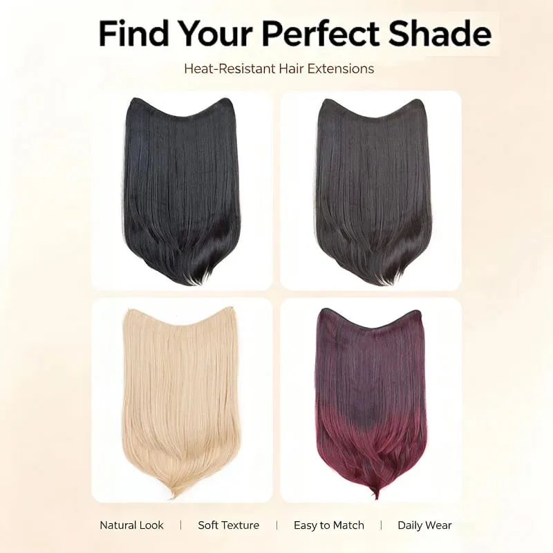 20Inch Synthetic Layered Clip In Hair Extensions Long Straight High Temp Fiber Hair Extension for Women Increase Hair Volume — image 7