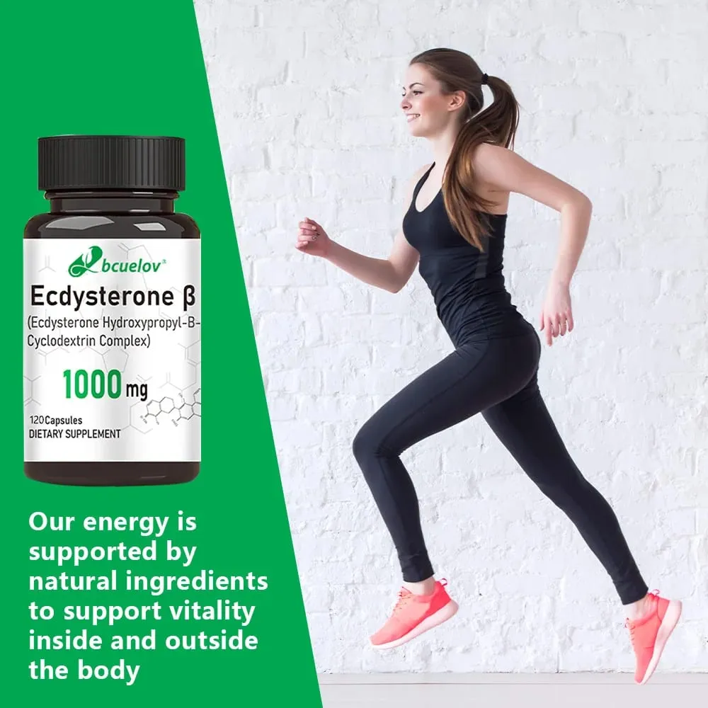 Ecdysterone Supplement 1000 mg - Enhanced Energy Levels Increased Muscle Strength 30/60/120 Capsules — image 3