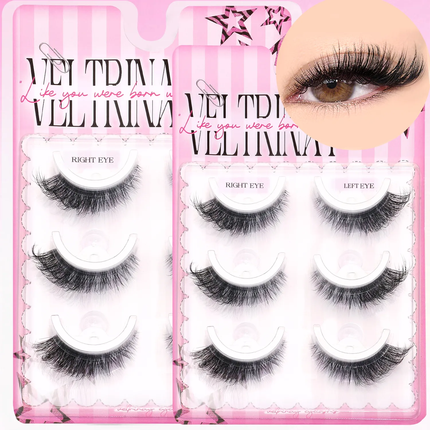 NO Glue Strips Lashes Natural Half Lashes Clear Band Short False Eyelashes Replaceable Eyelash Strips Eye Makeup — image 4