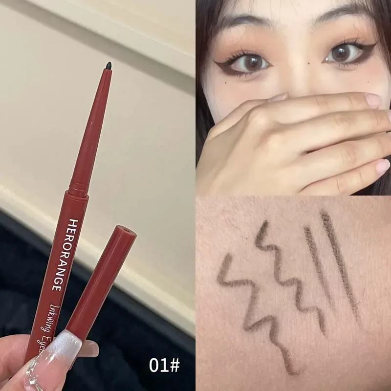 Herorange Glitter Eyeliner Pencil Ultra Fine Tip Smooth Color Enlarge Eyes Daily Light Makeup — image 12