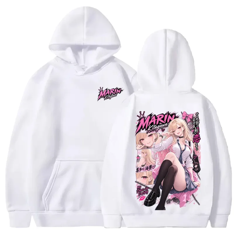 Trendy Anime Marin My‑Dress‑Up Darling Hoodies Harajuku Streetwear Long Sleeve Casual Fleece Hooded Pullover Men Women Clothing — image 4