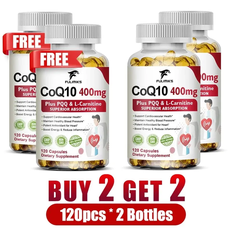 Acquista 2 Ricevi 2 gratis! Capsule di CoQ10 Ubichinolo da 400 mg Assorbimento superiore per la salute del cuore Energia cellulare e difesa antiossidante — image 12