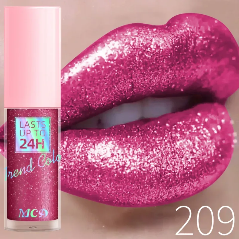 18 Χρώματα Diamonds Glitter Lip Gloss Μεγάλης διάρκειας Αδιάβροχο Υγρό Κραγιόν Pearl Shining Lip Color Sparking Lip Makeup Women — image 21