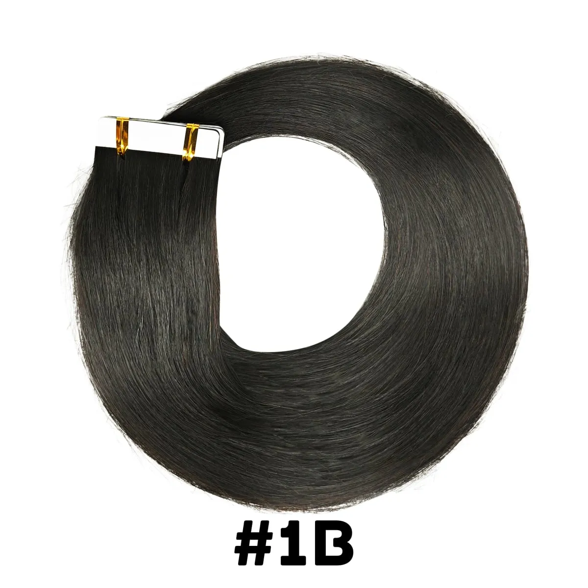 Tape in Hair Extensions Straight Tape in Hair Remy Tape in Hair Extensions Human Hair Color 1 Jet Black 18 inch 20pcs 50g