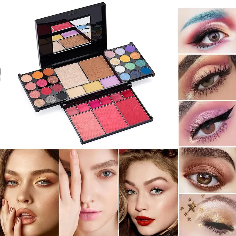 Kit trucco per donna Kit completo Set regalo trucco Kit trucco tutto in uno con 38 colori Ombretto Pennelli Lucidalabbra Specchio — image 3