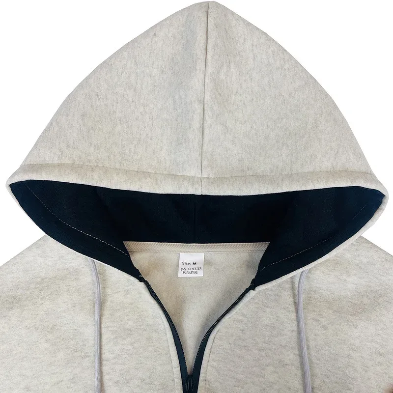 New 2026 Men's Autumn Casual Solid Long Sleeve Zipper Hooded Sweatshirt Coat Male Fashion Outdoors Sportswear Hoodies Jackets — image 36