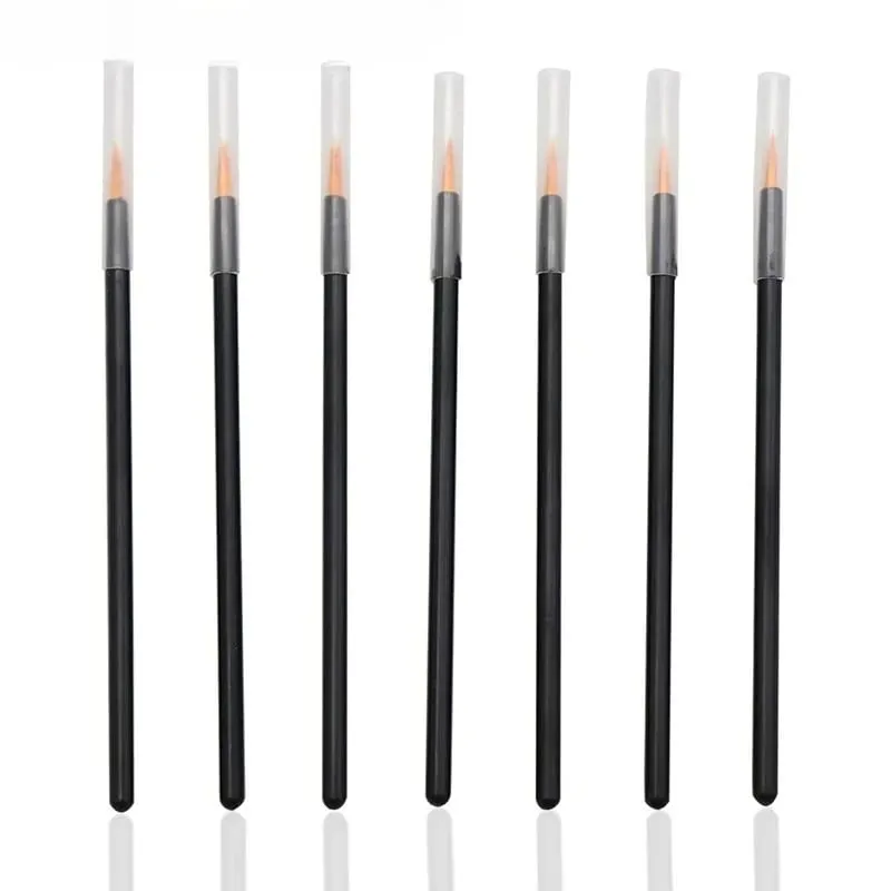 50pcs Disposable Painting Pen Beauty Tool Nail Gel Liner Brushes Nail Art Brush Eyeliner Eyeline Makeup Tools Manicure — image 3