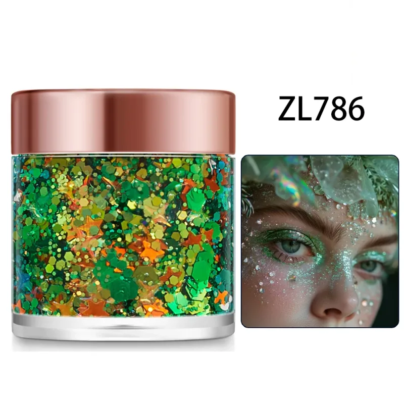 Chameleon Glitter Gel Sequins for Eye & Body Hair Makeup Bright Pearl Sequins Shimmer Face Shiny Decorations DIY Art & Parties