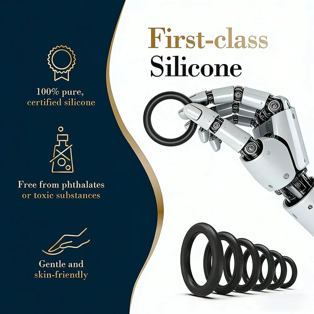 Sex Toys Penis Ring Silicone Cock Rings for Men 3/4/8 Sizes Cockring Cock Sexual Stimulation Couples Sex Toys Stretchy Cock 18+ — image 4
