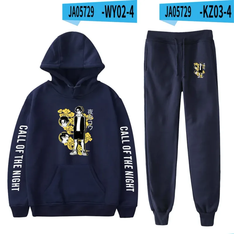Harajuku Comfortable Call of the Night Print Sweatshirt Sweatpants Suit Hoodies+ Trousers Suit Boys/Girls 2 Piece Set Clothes — image 28