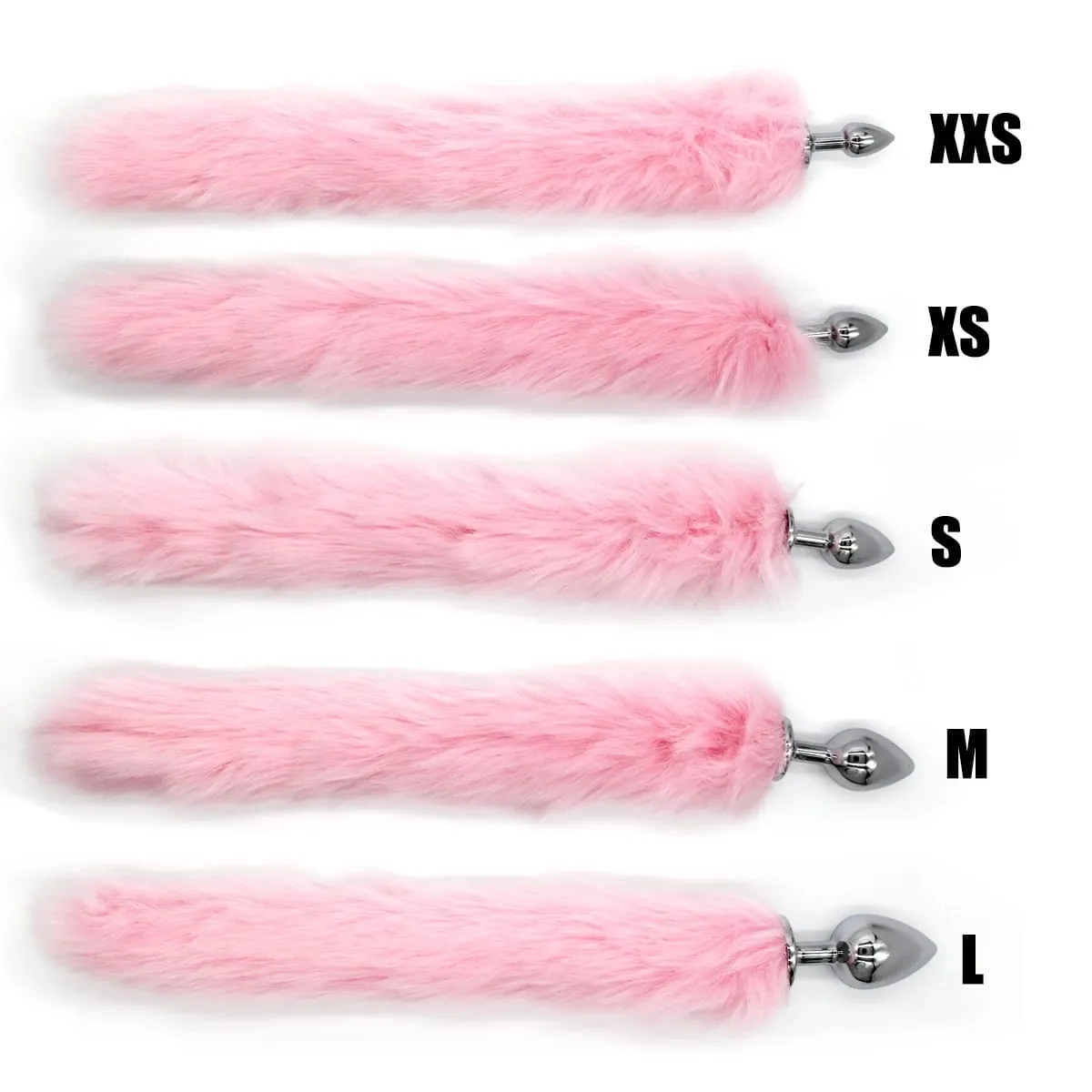 Metal Anal Plug with Long Fluffy Tail – Fox Tail Butt Plug for Cosplay Role Play BDSM Adult Toy