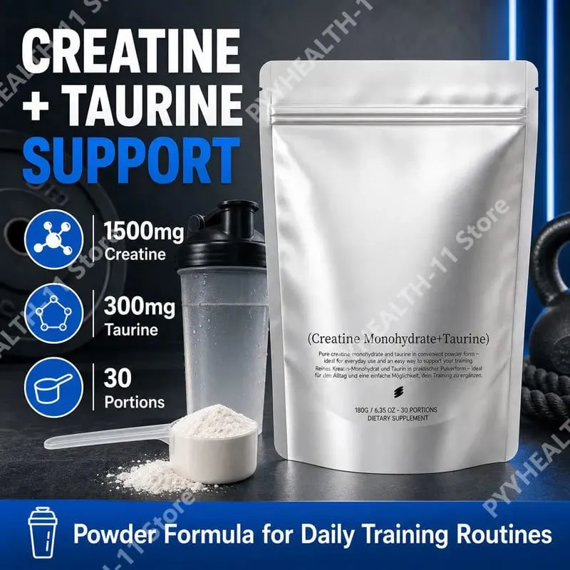Creatine Monohydrate + Taurine Powder for Daily Sports Physical State Support Fine Quick Dissolving Mix 180g (30 Portions) — image 2