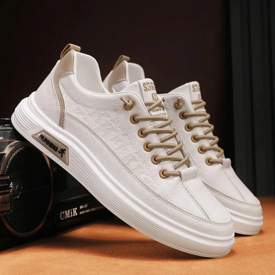 Men's Fashionable Solid Color Low-Top Shoes Comfortable Non-Slip Durable Casual Sneakers Suitable for Men's Outdoor Activities — image 4