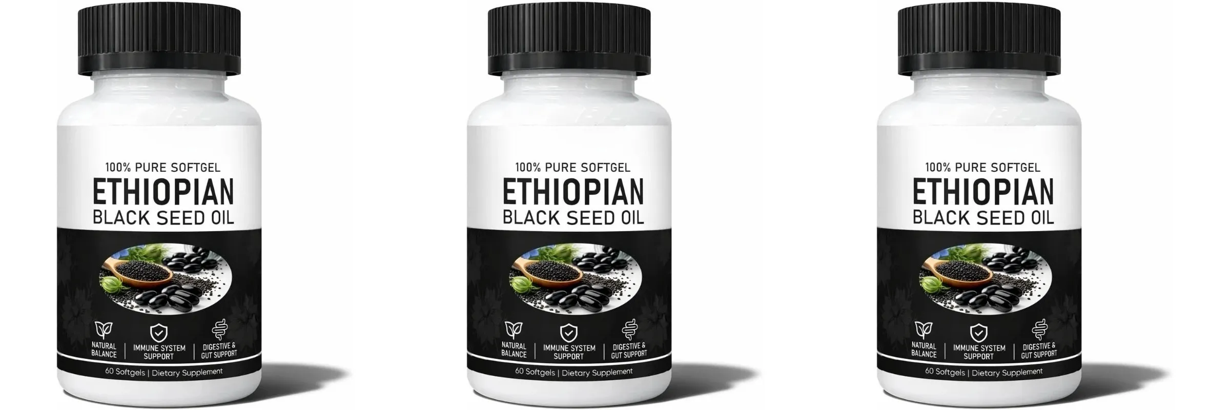 Ethiopian Black Seed Oil Organic Cold-Pressed Immune Support Supplement 60 Softgels for Joint Health & Antioxidant Protection — image 9