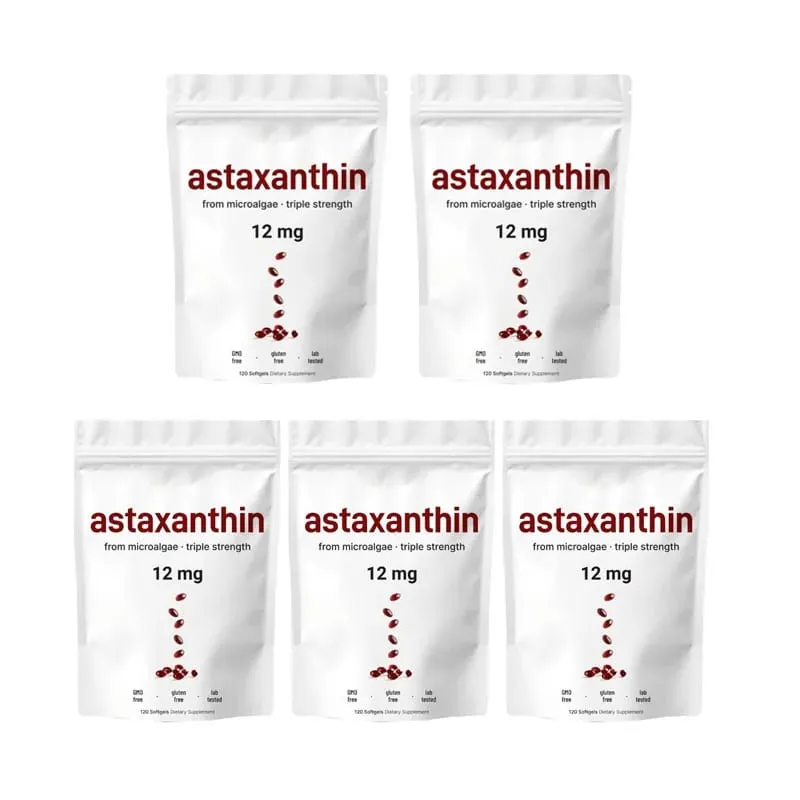 Astaxanthin 12mg Triple Strength Softgels Antioxidant for Eye Skin Joint & Immune Health From Haematococcus Pluvialis 120ct — image 11