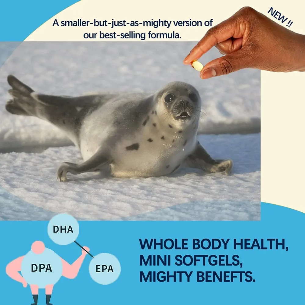 Harp Seal Oil Omega-3 Fish Oil Capsules Rich Source of EPA & DHA for Good Health Chemical-Free Non-GMO - 100 Softgels — image 5