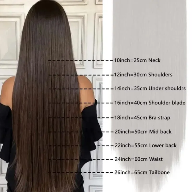 Synthetic 5-Clip One Piece Invisible Hair Extensions Long Straight 24/32/40Inch Heat Resistant Hairpiece for Women — image 7