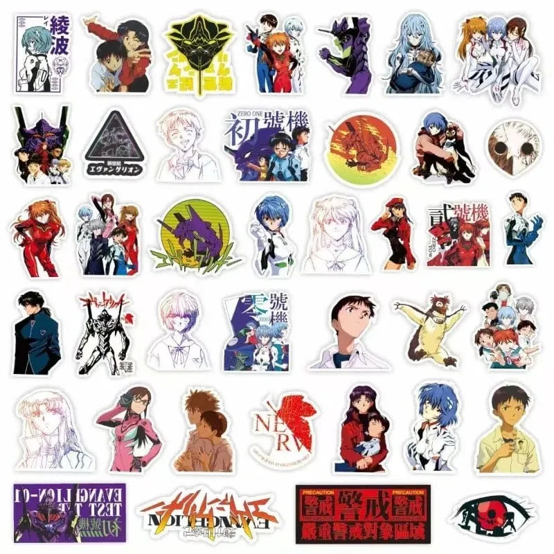75pcs Evangelion EVA Rei Asuka สติกเกอร์อะนิเมะ Cool การ์ตูนสติ๊กเกอร์ DIY ขวดน้ำ PVC กันน้ำสติกเกอร์สเก็ตบอร์ดของเล่นของขวัญ — image 5