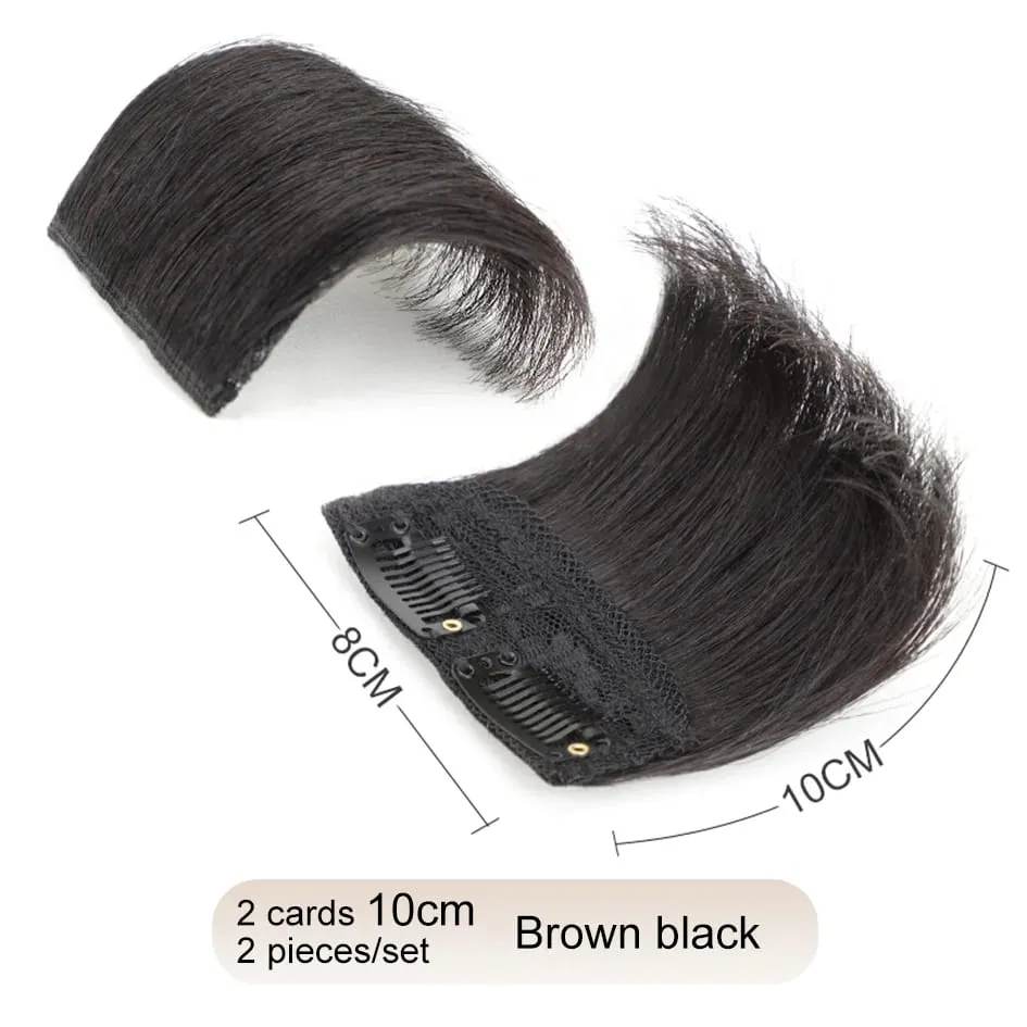 Synthetic 2 pieces/set of wig pads hair extensions opening and top replacement pieces replacement artifact — image 10
