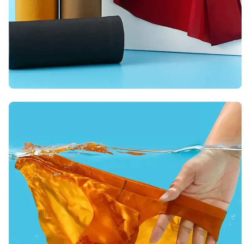 1 Article Spring and Summer New Ice Silk Non-marking Underwear MEN'S Triangle Pants Separate Quick-drying Youth Tide Solid Color