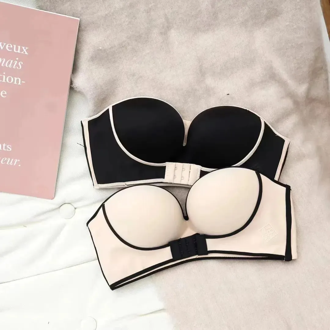 NEW Women's Cotton Bra Sexy Underwear Fashion Push Up Comfort Brassiere Strapless Breathable Underwear Female Lingerie — image 2