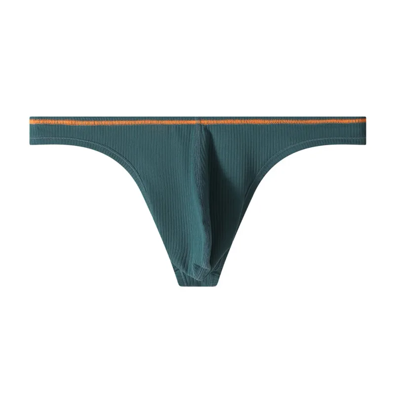 1pc Men Solid Thin Edge G-strings Sexy Thongs Elastic Low Rise U Convex Pouch Underwear Breathable Comfortable Panties