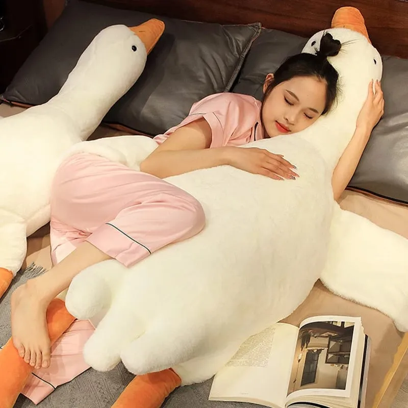 90/130/160/190cm plush baby goose stuffed animal throw pillow for large sofa for bedtime companionship plush pillow as a gift — image 3
