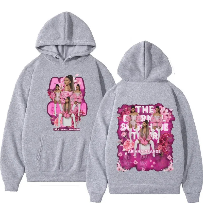 Singer Ariana Grande Tour 2026 Graphic Hoodie Men Women Fashion Pullover Long Sleeves Loose Casual Oversized Fleece Sweatshirts — image 4