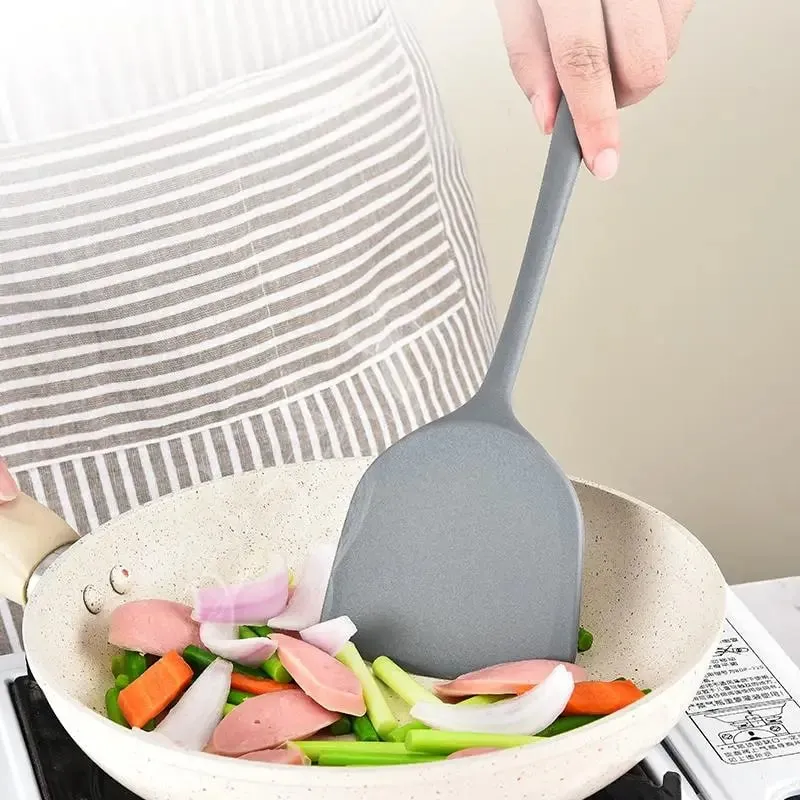 All-in-one silicone spatula kitchen items heat resistant non-stick frying pan spatula household silicone Chinese spatula — image 3