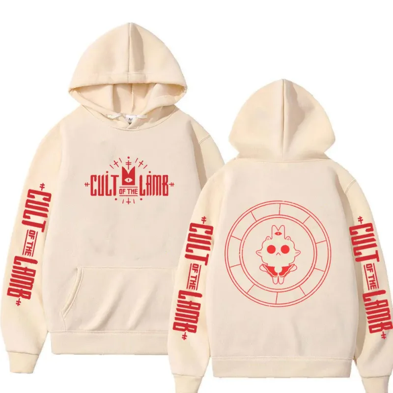 Game Cult of The Lamb Print Hoodie Men Women Vintage Fleece Cotton Pullover Hoodies Unisex Fashion Casual Oversized Streetwear — image 6