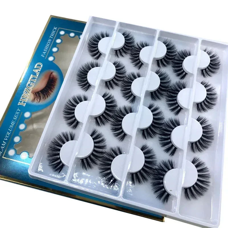 12 pairs of Multipack 3D mink false eyelashes handmade soft and fluffy natural eye makeup tool — image 14