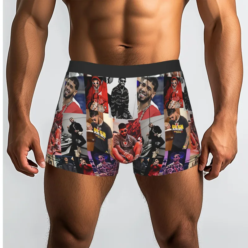 Male Funny A-Anuel AA Underwear Boxer Briefs Stretch Shorts Panties Underpants — image 16