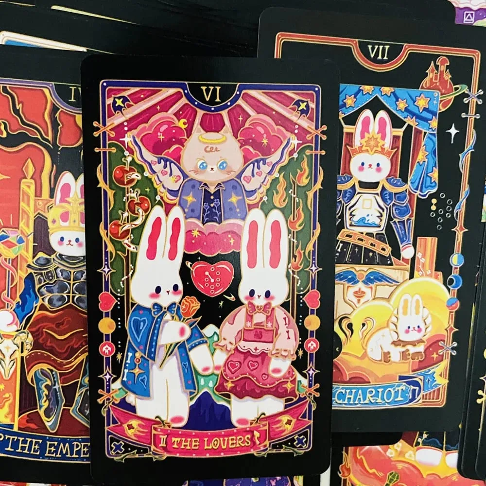 Galaxy Reverie Tarot Cards 78pcs Cute Rabbit-Themed Tarot Cards Wait Board Games — image 4