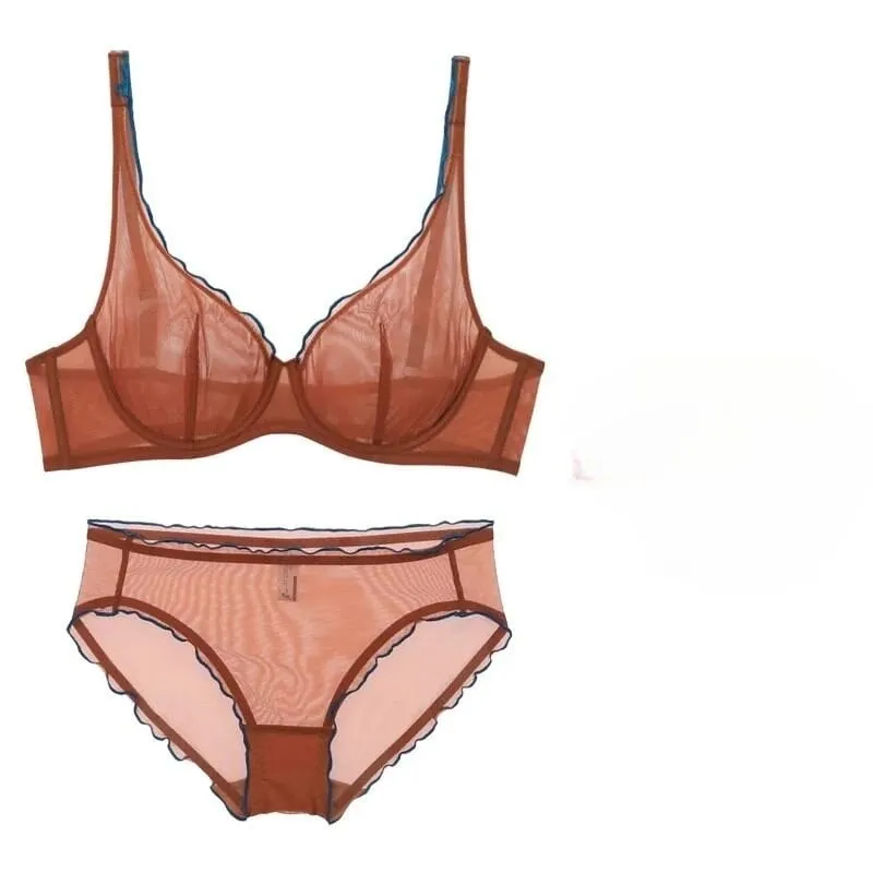 Ensemble de Lingerie Non rembourré pour femmes soutien-gorge Push Up bonnet complet soutien-gorge Push Up léger d'été pour femmes soutien-gorge de soutien Ultra mince meilleur vendeur — image 7
