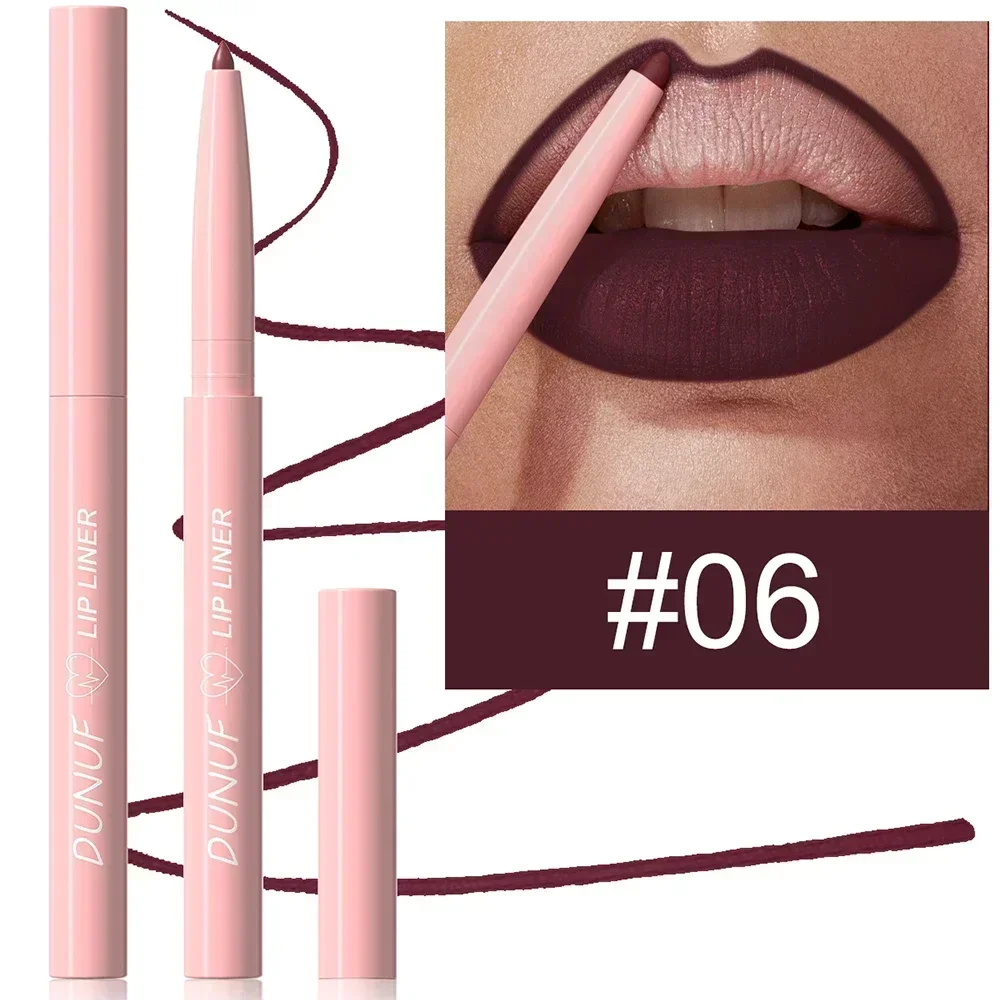 1 Stück, verjüngte Spitze, Lipliner-Stift, matt, aufpolsternder Lippenfleck, langlebig, wasserdicht, feiner Lippenstift, schlanke Lippen, Umriss, Kontur, Make-up, Rosa — image 10