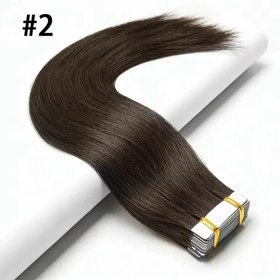 Platinum Blonde #60 Straight Tape Sa Mga Extension ng Buhok 50g/20pcs Adhesive Glue Skin Weft Invisible Tape Sa Mga Extension ng Buhok ng Tao — image 10