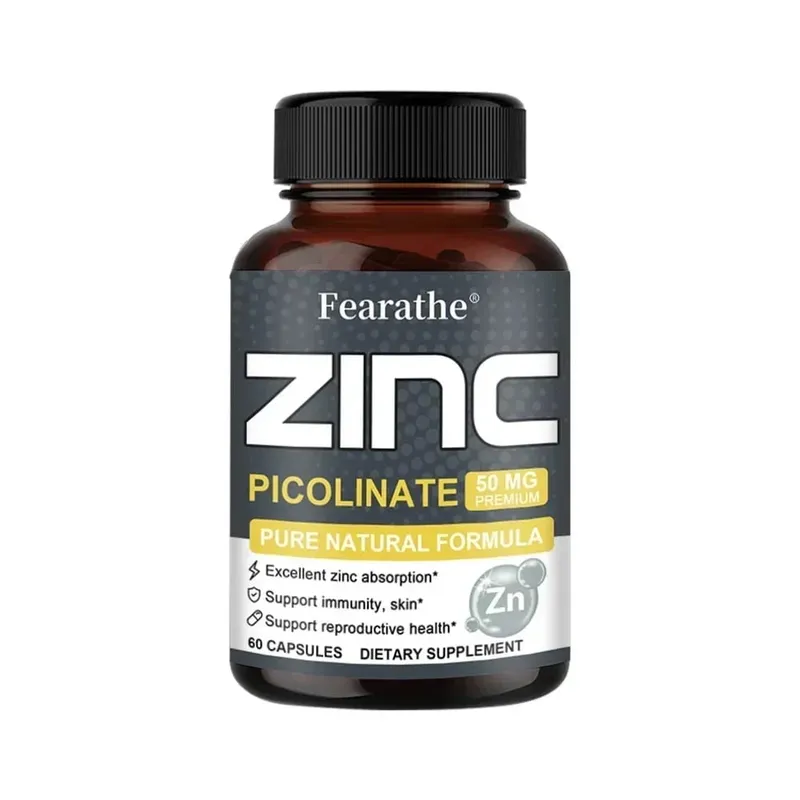 Zinc Capsules 50 Mg - เล็บและผิวหนังเสริมภูมิคุ้มกันต่อต้านอนุมูลอิสระตามธรรมชาติสำหรับทุกเพศ