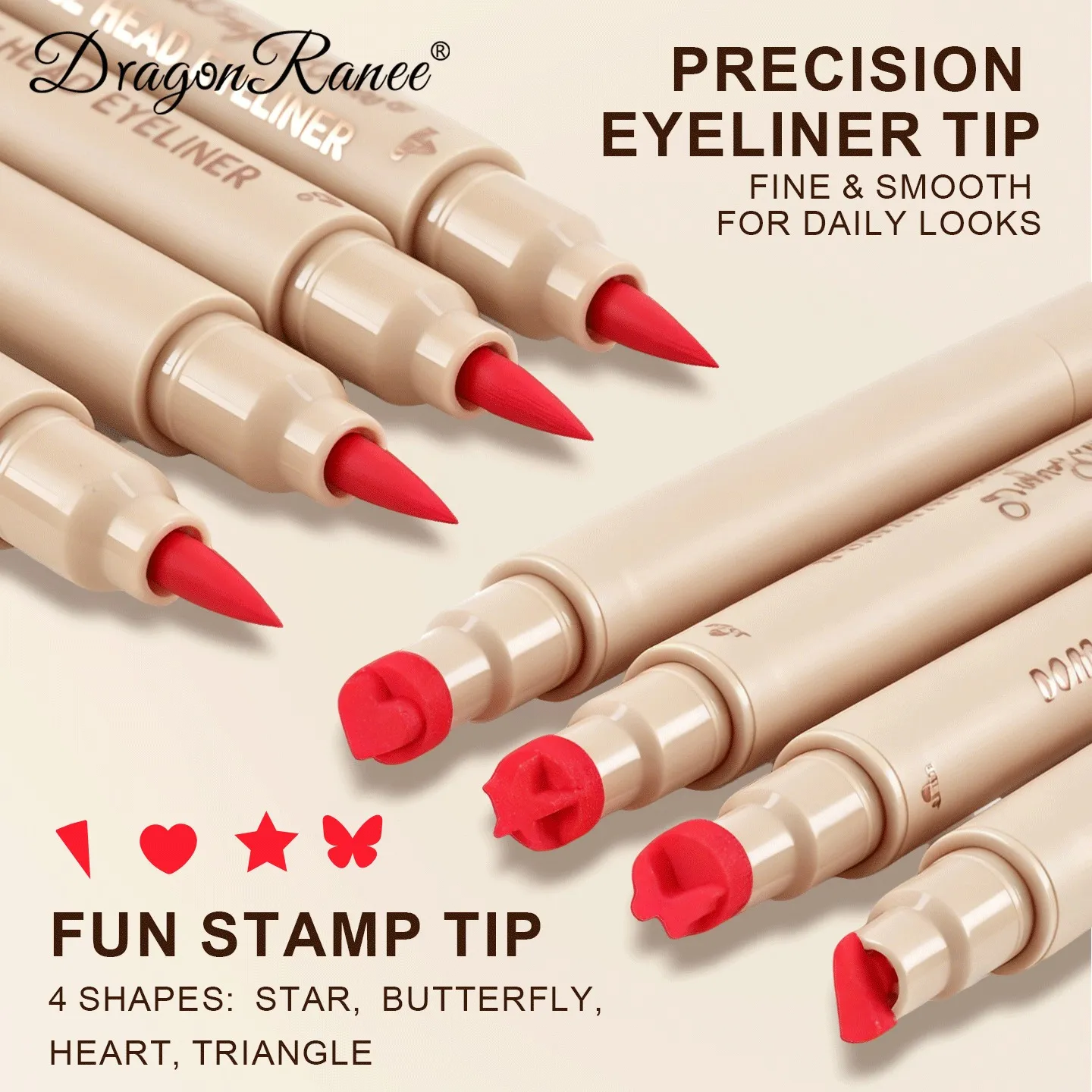 2-in-1 Dual-Ended Stamp Eyeliner Pen 20 Colors Waterproof Liquid Eyeliner with Stamp Tip Quick Dry Eye Makeup for Beginners — image 4