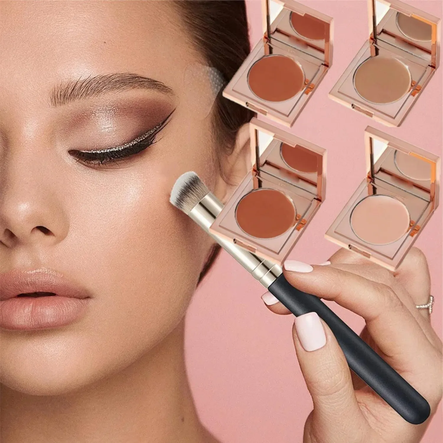 1-3pcs Foundation Concealer Brush Premium Contour Blusher Brushes Flawless Under Eye Dense Face Makeup Brush For Blending