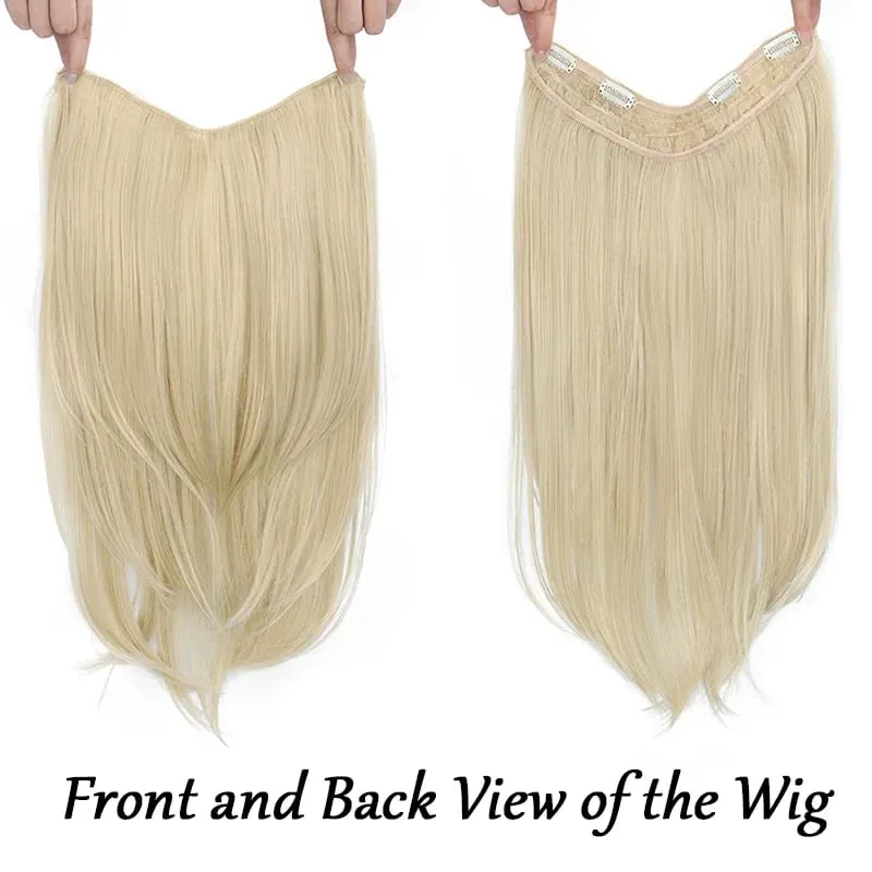 22 inch Synthetic One-Piece Hair Extensions | Inward-Curled Ends | BB Clips Easy Wear No Damage | Instant Volume & Length — image 3
